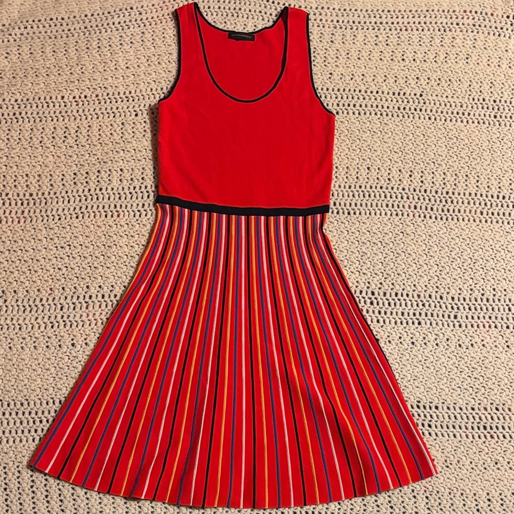 Banana Republic Red and Black Knit Top